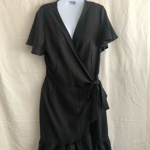 Naggoo L black wrap dress